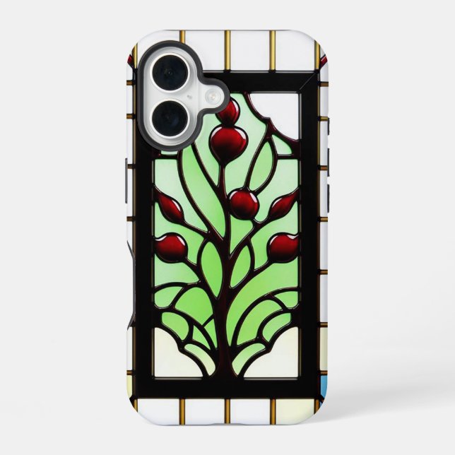 Funda Para iPhone 16 Vibrantes diseños florales y geométricos (Reverso )