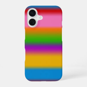 Funda Para iPhone 16 Vibrantes rayas de gradiente de arcoíris multicolo