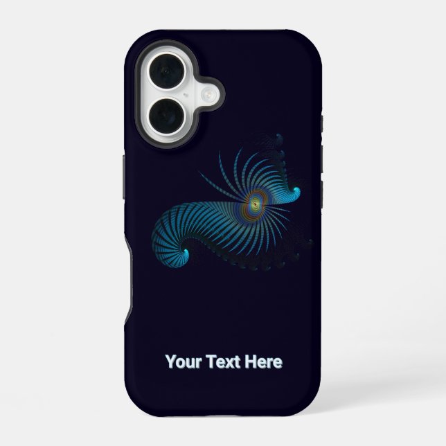 Funda Para iPhone 16 Vida marina alienígena bioluminiscente (Reverso )