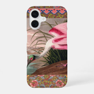 Funda Para iPhone 16 Vida silvestre de los pájaros roseados Spoonbill A