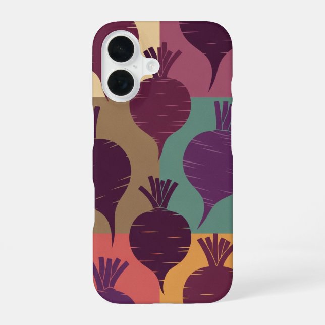 Funda Para iPhone 16 Vintage Beetroot Pattern (Reverso )