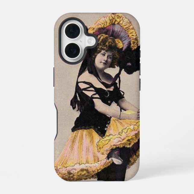 Funda Para iPhone 16 Vintage Cancan Woman (Reverso )