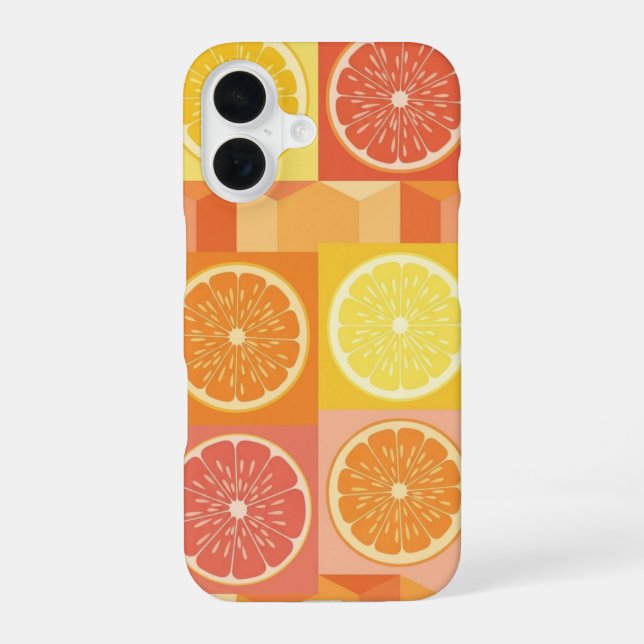 Funda Para iPhone 16 Vintage Citrus Pattern (Reverso )