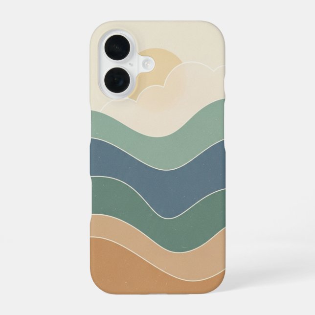 Funda Para iPhone 16 Vintage Coastal Waves (Reverso )