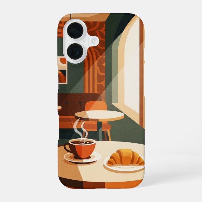 Funda Para iPhone 16 Vintage Coffee & Croissant (Reverso )