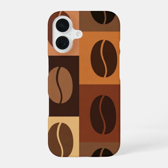 Funda Para iPhone 16 Vintage Espresso Bean Pattern (Reverso )