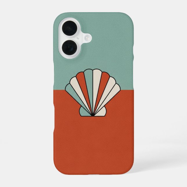 Funda Para iPhone 16 Vintage Geometric Seashell (Reverso )
