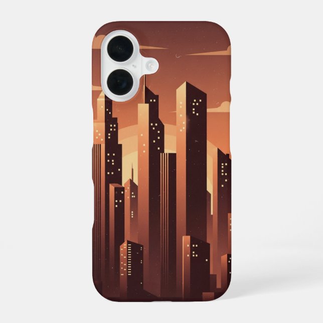 Funda Para iPhone 16 Vintage Geometric Slender City (Reverso )