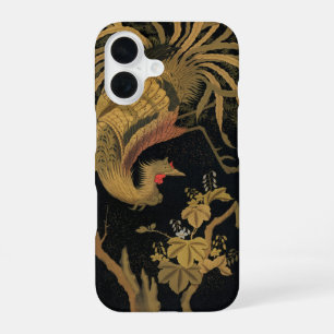 Funda Para iPhone 16 Vintage Japonés Phoenix Gold Black Bird