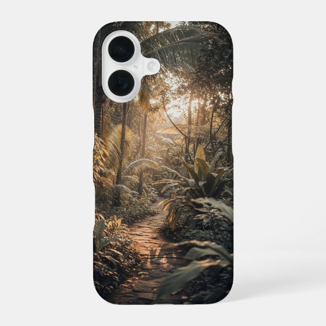Funda Para iPhone 16 Vintage Jungle Path (Reverso )