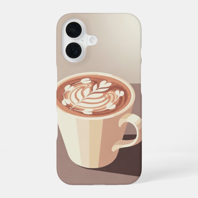 Funda Para iPhone 16 Vintage Latte Art (Reverso )
