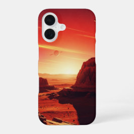 Funda Para iPhone 16 Vintage Mars Landscape