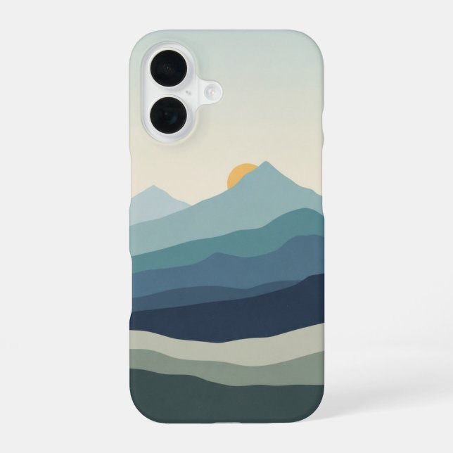 Funda Para iPhone 16 Vintage Mountain Range (Reverso )