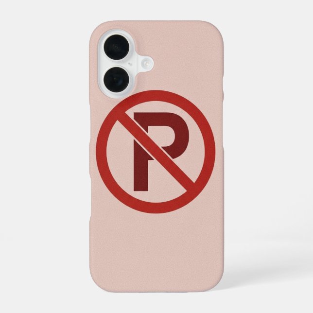 Funda Para iPhone 16 Vintage No Parking Symbol (Reverso )