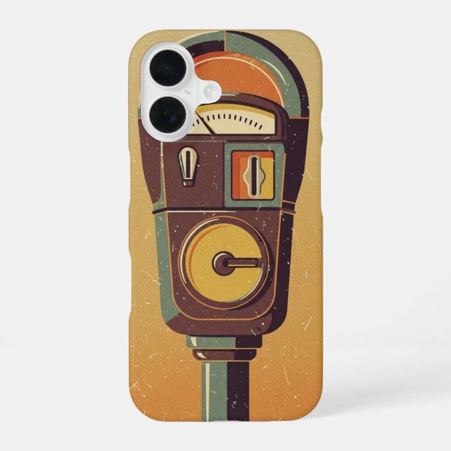 Funda Para iPhone 16 Vintage Parking Meter (Reverso )