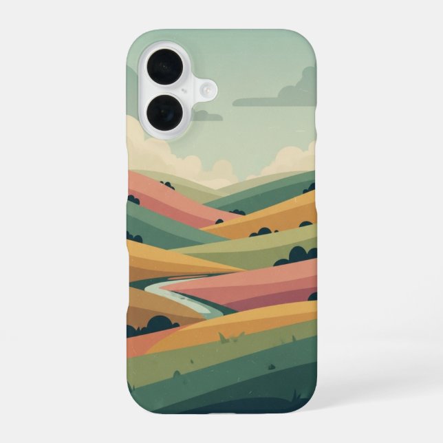 Funda Para iPhone 16 Vintage Pastoral Valley (Reverso )