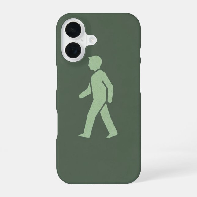 Funda Para iPhone 16 Vintage Pedestrian Icon (Reverso )