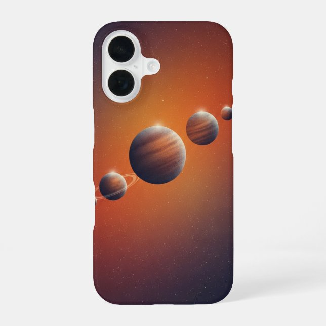 Funda Para iPhone 16 Vintage Planetary Alignment (Reverso )
