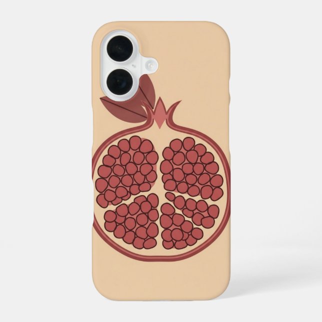 Funda Para iPhone 16 Vintage Sliced Pomegranate (Reverso )