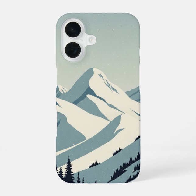 Funda Para iPhone 16 Vintage Snowy Peaks (Reverso )