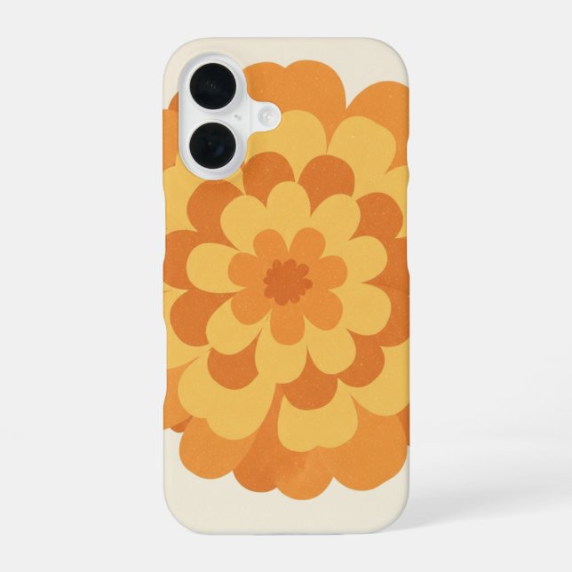 Funda Para iPhone 16 Vintage Stylized Marigold (Reverso )