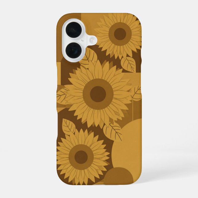 Funda Para iPhone 16 Vintage Sunflower Trio (Reverso )
