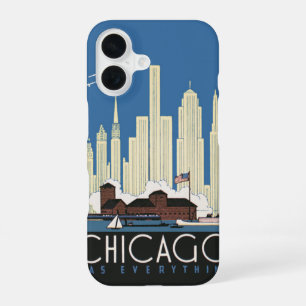 Funda Para iPhone 16 Vintage Travel Chicago Lo Tiene Todo Ciudad Skylin