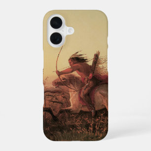 Funda Para iPhone 16 Vintage West, Caza de Búfalos Indios por Charles W