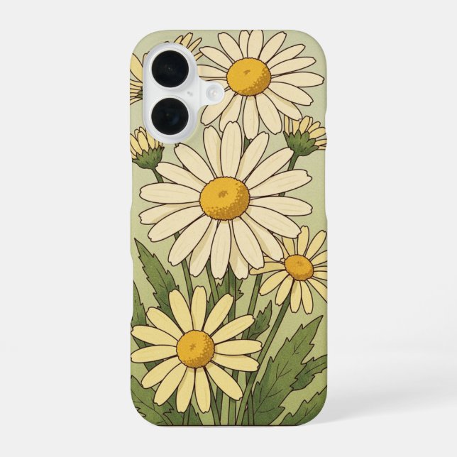 Funda Para iPhone 16 Vintage Wild Daisies (Reverso )