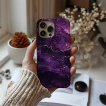 Violeta Obscura Mármol Lujo Púrpura Profundo Dorad