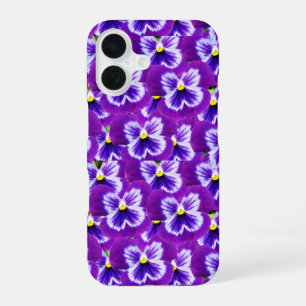 Funda Para iPhone 16 Violetas en forma de mariposa