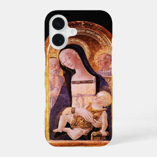 FUNDA PARA iPhone 16 VIRGEN CON NIÑO Y SANTOS