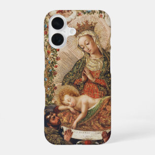 Funda Para iPhone 16 Virgen de la Escuela Cuzqueña Antigua Adorando al 