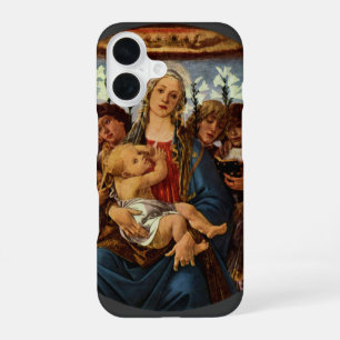 Funda Para iPhone 16 Virgen y Niño con ocho ángeles por Botticelli