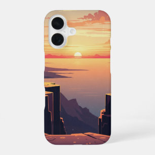Funda Para iPhone 16 Vista vintage de acantilados marítimos