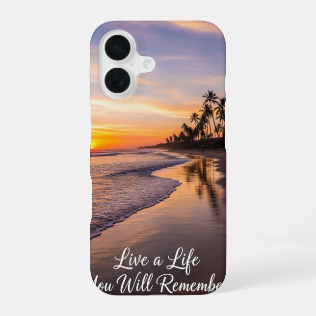 Funda Para iPhone 16 Vive una vida que recordarás (Reverso )