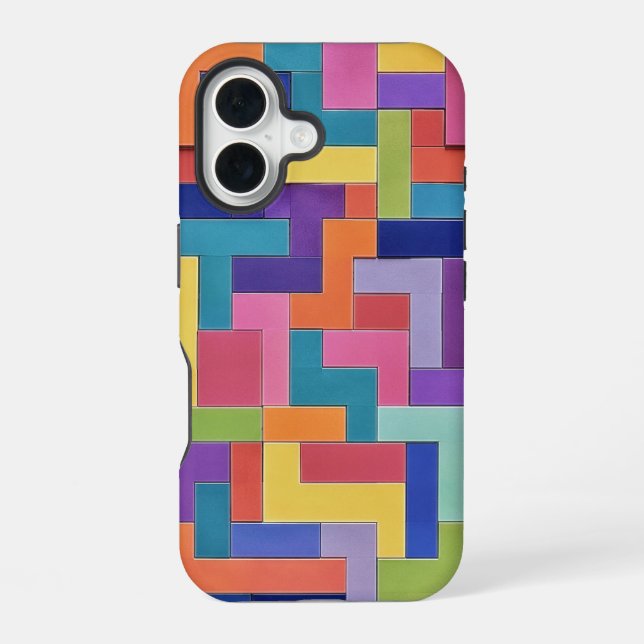Funda Para iPhone 16 Vivid Grid (Reverso )