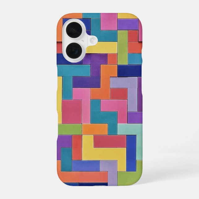Funda Para iPhone 16 Vivid Grid (Reverso )