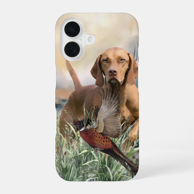 Funda Para iPhone 16 Vizsla y Pheasant (Reverso )