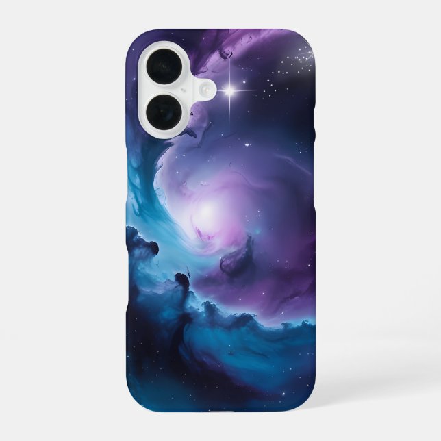 Funda Para iPhone 16 Vortex galáctico vibrante nebulosa cósmica teléfon (Reverso )