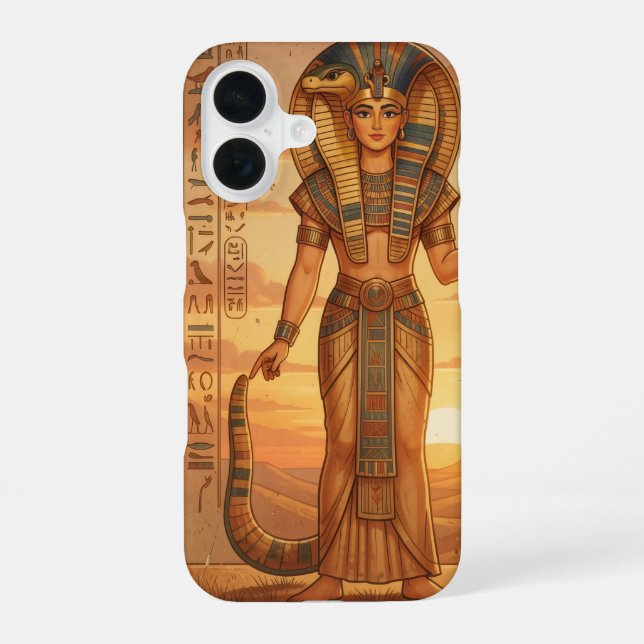 Funda Para iPhone 16 Wadjet – Ägyptische Schlangengöttin´3 (Reverso )