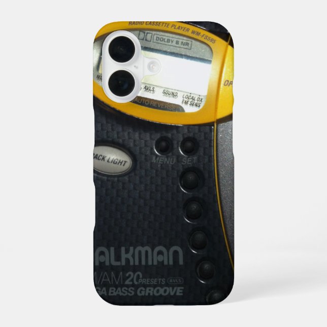 Funda Para iPhone 16 Walkman de casete (Reverso )