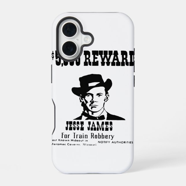 Funda Para iPhone 16 Wanted Jesse James (Reverso )