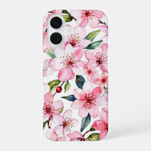 Funda Para iPhone 16 Watercolor Lovely Cherry Blossoms