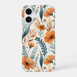 Funda Para iPhone 16 Wildflower Botanical Boho Floral Watercolor