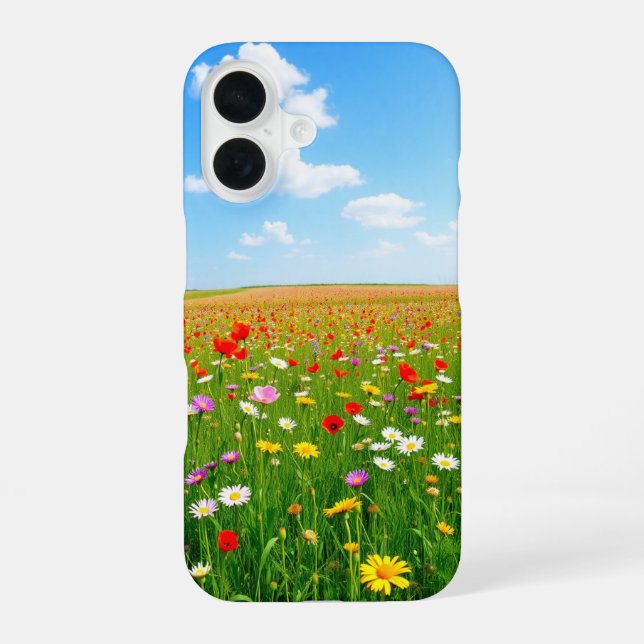 Funda Para iPhone 16 Wildflower Meadow (Reverso )