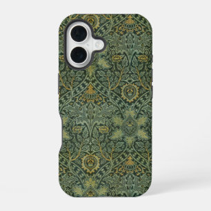 Funda Para iPhone 16 William Morris Ispahan Verde Azul Floral Arte