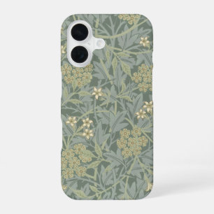 Funda Para iPhone 16 William Morris Jasmine Azul Arte Botánico Verde