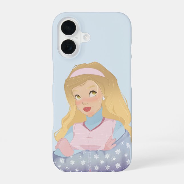 Funda Para iPhone 16 Winter Art | Blonde Girl | Phone Case  (Reverso )