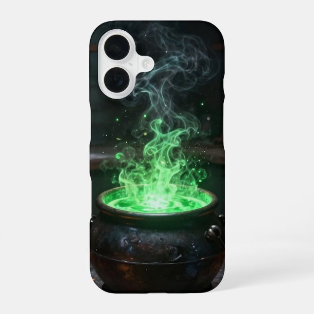 Funda Para iPhone 16 Witchy Green Cauldron Phone Case (Reverso )